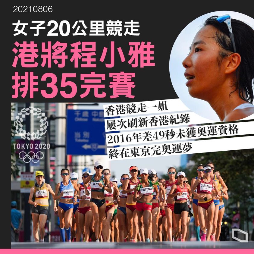 程小雅女子 20 公里競走賽