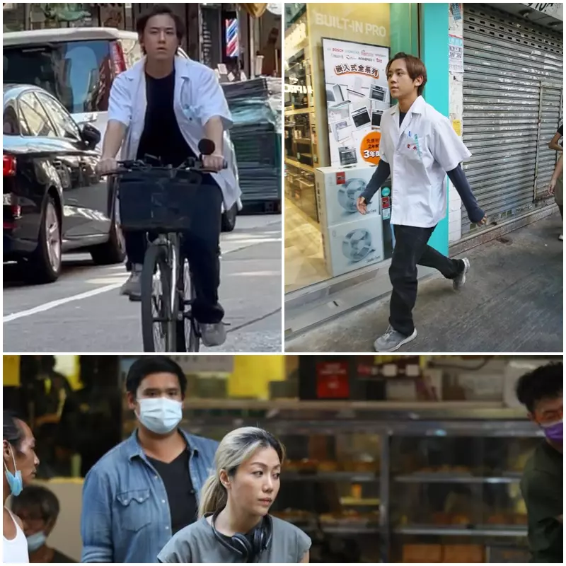 姜濤臨急學踩單車為英皇電影《K風暴》素顏送外賣