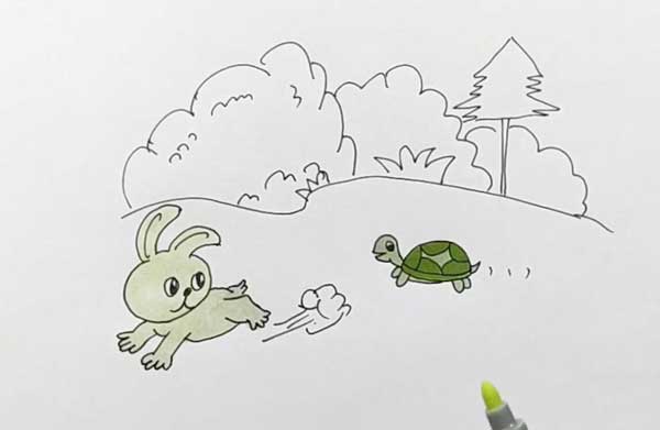 龜兔賽跑怎麼畫
