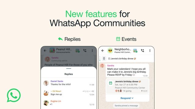 WhatsApp將社群加入兩項新功能，讓社群組織更加便利